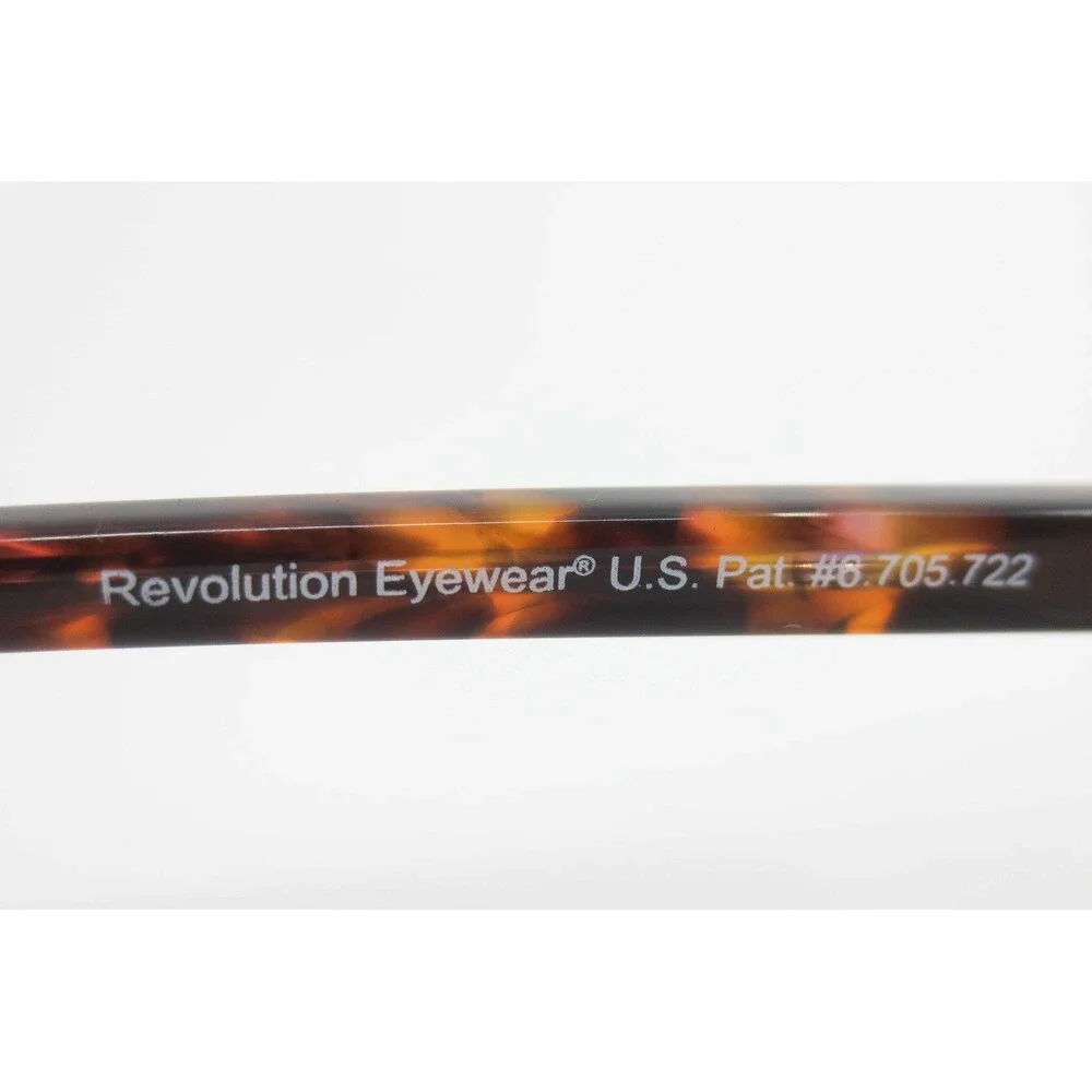 Revolution Eyewear Davis CLR Clear Tortoise Round Eyeglass Frames 49-20-140